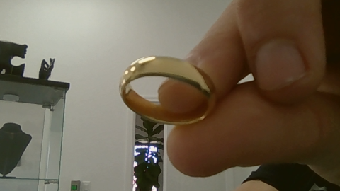 Anillos de compromiso Hombre alianza plain 4.7mm 14k Size zise 7 Weight 4.86g