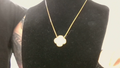 Cadenas finitas de mujer Fancy trebol blanco 10k White Stone Weight 3.54g