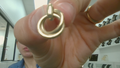 Aretes pegados mujer Fancy circulos dobles 10k Weight 2.2g