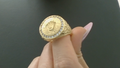 Anillos de hombre Roseta plain with logo and zirconia 10k Zirconia small Size Size 12 Weight 10.03g