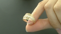 Anillos de mujer Sencillo con tallado y flores de zirconia 10k Zirconia small Size Size 9 Weight 1.87g