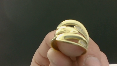 Anillos de mujer Fancy cruzado 10k Zirconia small Size Size 8