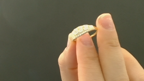 Anillos de mujer Fancy Sencillo con piedra and zirconia 10k Zirconia small-medium Size Size 9 Weight 1.56g