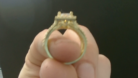 Anillos de compromiso Mujer Fanci with square big solitario 10k Zirconia with square solitario Size Size 7 Weight 5.20g