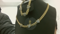 Gargantillas Monaco heart set 10k Zirconia Size 16in Weight 13.59g