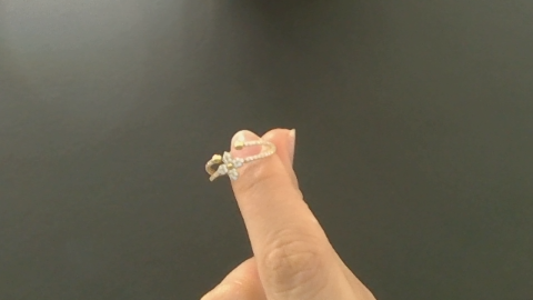 Anillos de mujer fancy sencillo tallado with zirconia 10k Zirconia small Size Size 8 Weight 0.97g