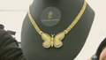 Gargantillas Bizantino con mariposa 10k Zirconia Size 17in