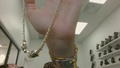 Gargantillas Fancy balentino con leopardos 10k Zirconia Size 18in Weight 19g