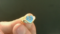 Anillos de mujer Fancy con piedra 14k Aqua blue stone heart Size Size 7 Weight 3,73g