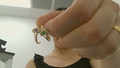 Anillos del dedo del pie o mediodedo Fancy con perlita 10k green or purple stone Size Ajustable Weight 1.2g
