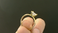 Anillos de compromiso Mujer Plain solitario 10k Zirconia square big Size Size Weight 1.94g