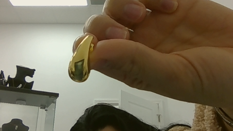Aretes Omega Fancy drop 10k Weight 3.58g