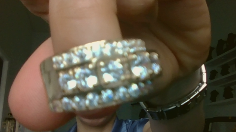 Anillos de mujer Fancy grueso with zirconia 10k Zirconia Weight 10.6g