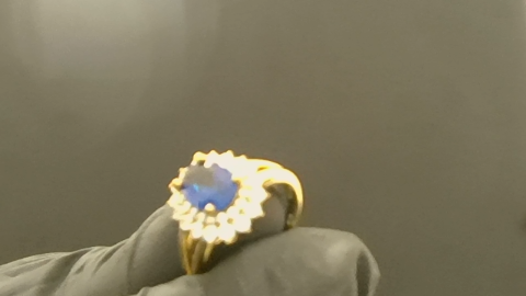 Anillos de mujer Princesa Diana 10k Blue medium Size