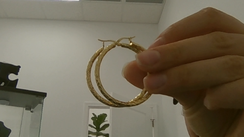 Argollas Talladas big 14k Weight 3g