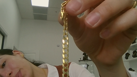 Maniilla corte brillo Fancy corte brillo 10k Size 5.6mm 7.3/4 Weight 5.9g