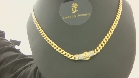 Cadena Monaco Monaco smart 14k Zirconia Size 18in Weight 15g