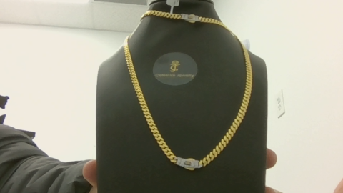 Cadena Monaco monaco baby 10k Zirconia Size 5mm, 20in Weight 12.5g