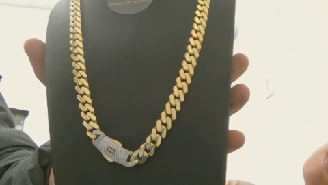 Cadena Monaco Monaco 10k Zirconia Size 22in 9.5mm Weight 27.78g