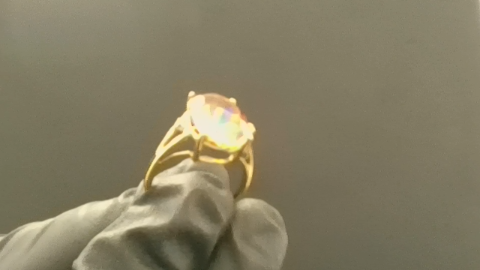 Anillos de mujer Fancy 10k Big Pink Size Size 7 Weight 3.5