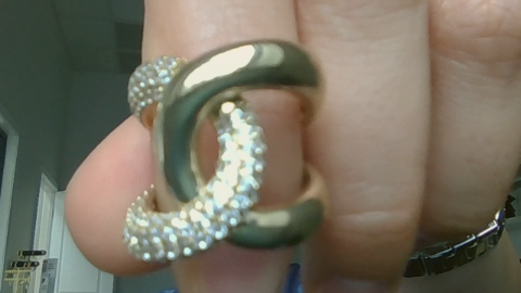 Anillos de mujer Fancy entrelazado 10k Zirconia Weight 4.8g