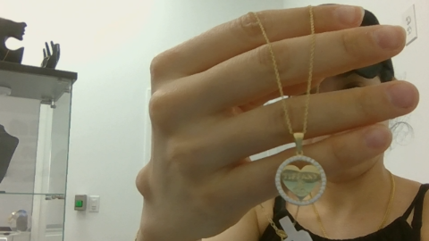 Cadenitas finitas con dije Fancy con dije corazon inspirado en tiffany 10k Zirconia Size Ajustable Weight 3.48g