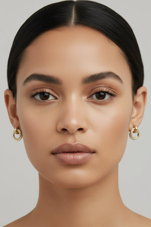 Pendientes círculos con zirconia