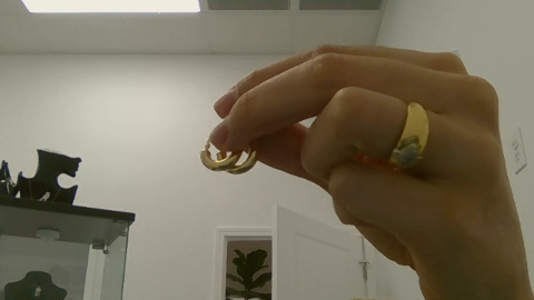 Argollas Fancy plain infladitas small 10k Weight 1.86g