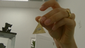 Dijes Piramide de dos tonos con ojo 10k Weight 3.41g