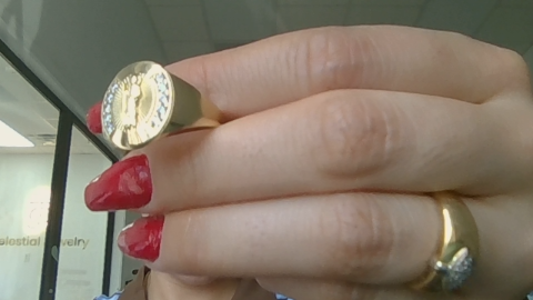 Anillos de hombre santo San juda ring 14k Zirconia Size Size 11.5 Weight 5.1g