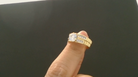 Anillos de compromiso Mujer Fancy doble con zirconia and big solitario 10k Zirconia small and big solitario Size Size 7.5 Weight 4.55g