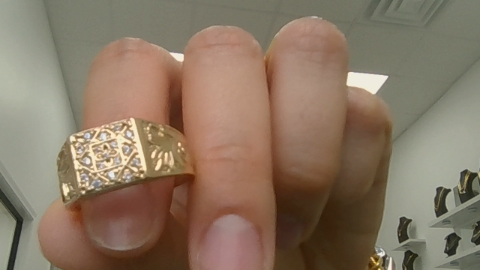 Anillos de hombre Fancy with zirconia 10k Zirconia Size Size 9 Weight 5.8g