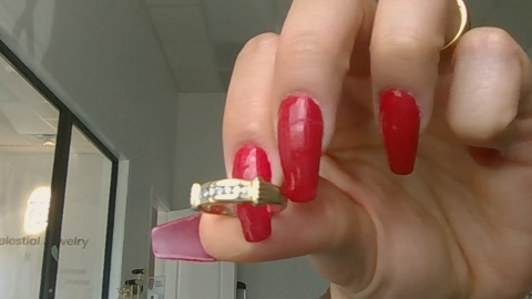 Anillos de compromiso Mujer Fancy alianza 14k Zirconia Size Size 7 Weight 3.4g